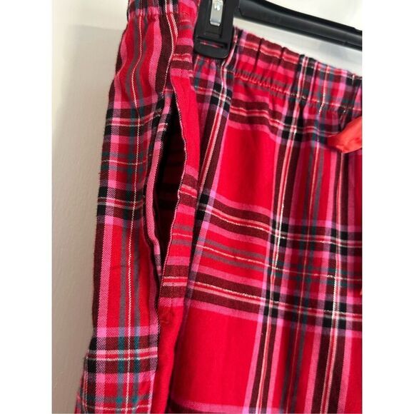 Victoria’s Secret NWT sz XL red plaid flannel pajama set with scrunchie - Picture 15 of 16